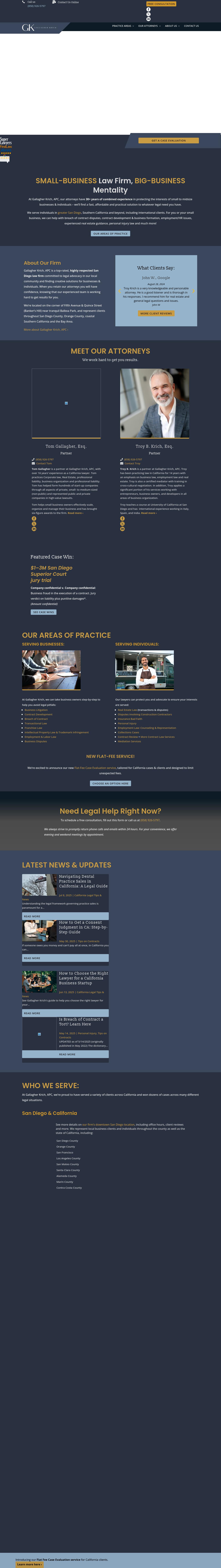 Gallagher | Krich, APC - San Diego CA Lawyers